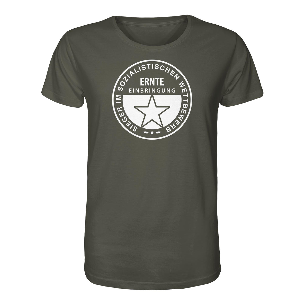 DDR Ostalgie Bio-Shirt Unisex • ERNTE-EINBRINGUNG - SIEGER (ORIGINAL-MEDAILLE)