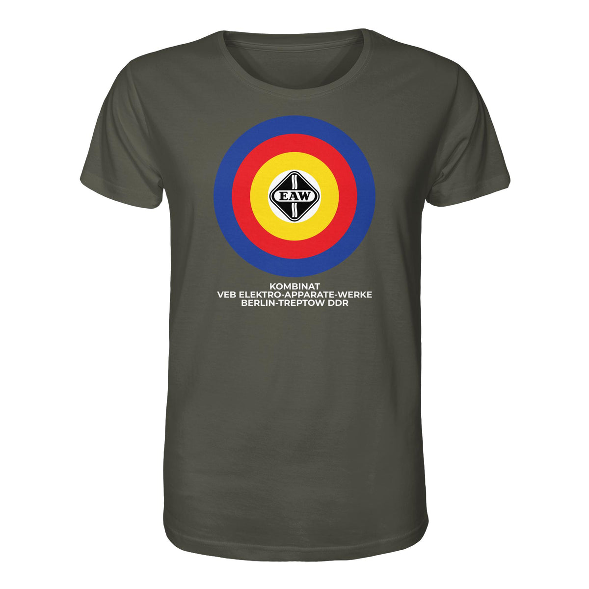 DDR Ostalgie Bio-Shirt Unisex • VEB ELEKTRO-APPARATE-WERKE BERLIN-TREPTOW