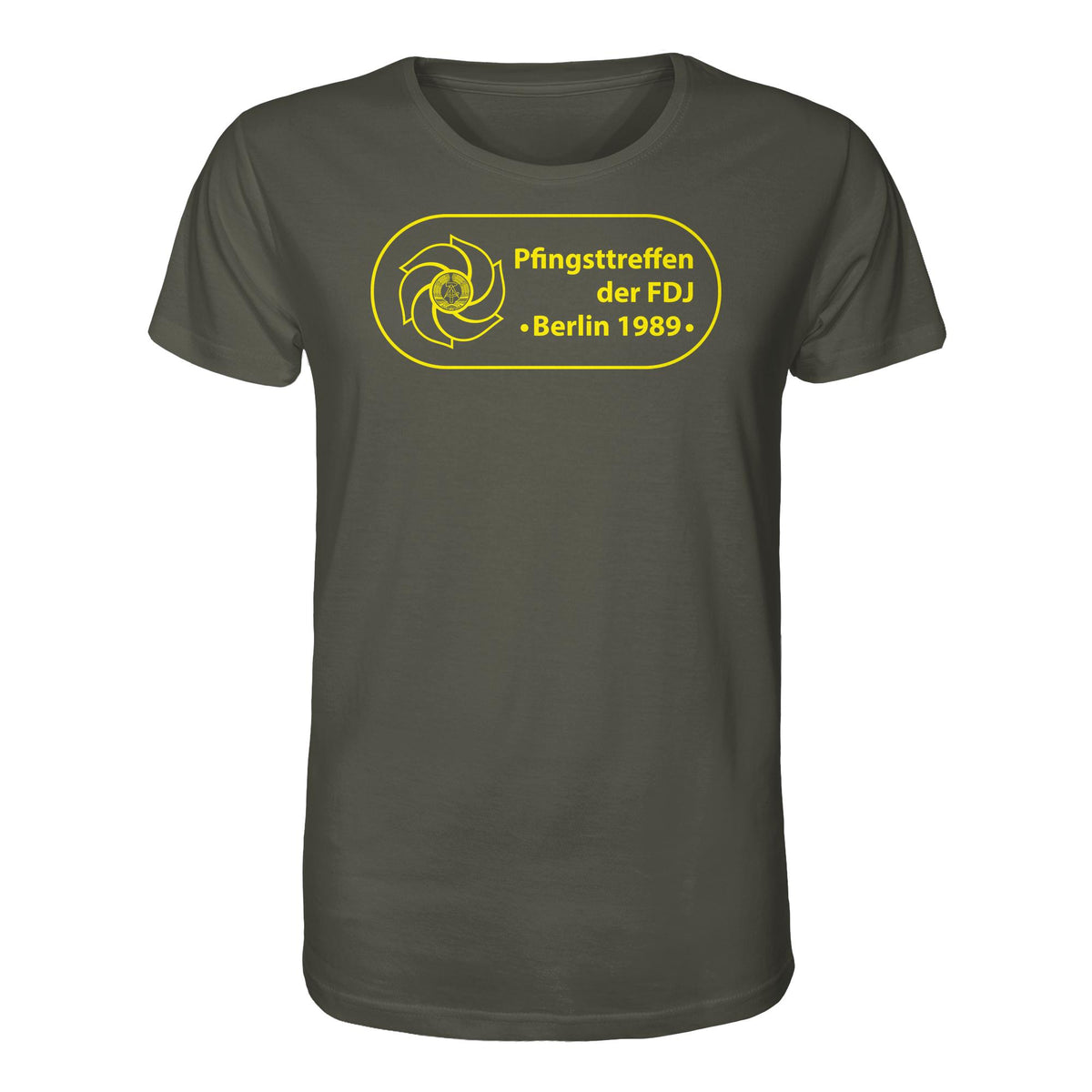 DDR Ostalgie Bio-Shirt Unisex • PFINGSTTREFFEN DER FDJ, BERLIN 1989