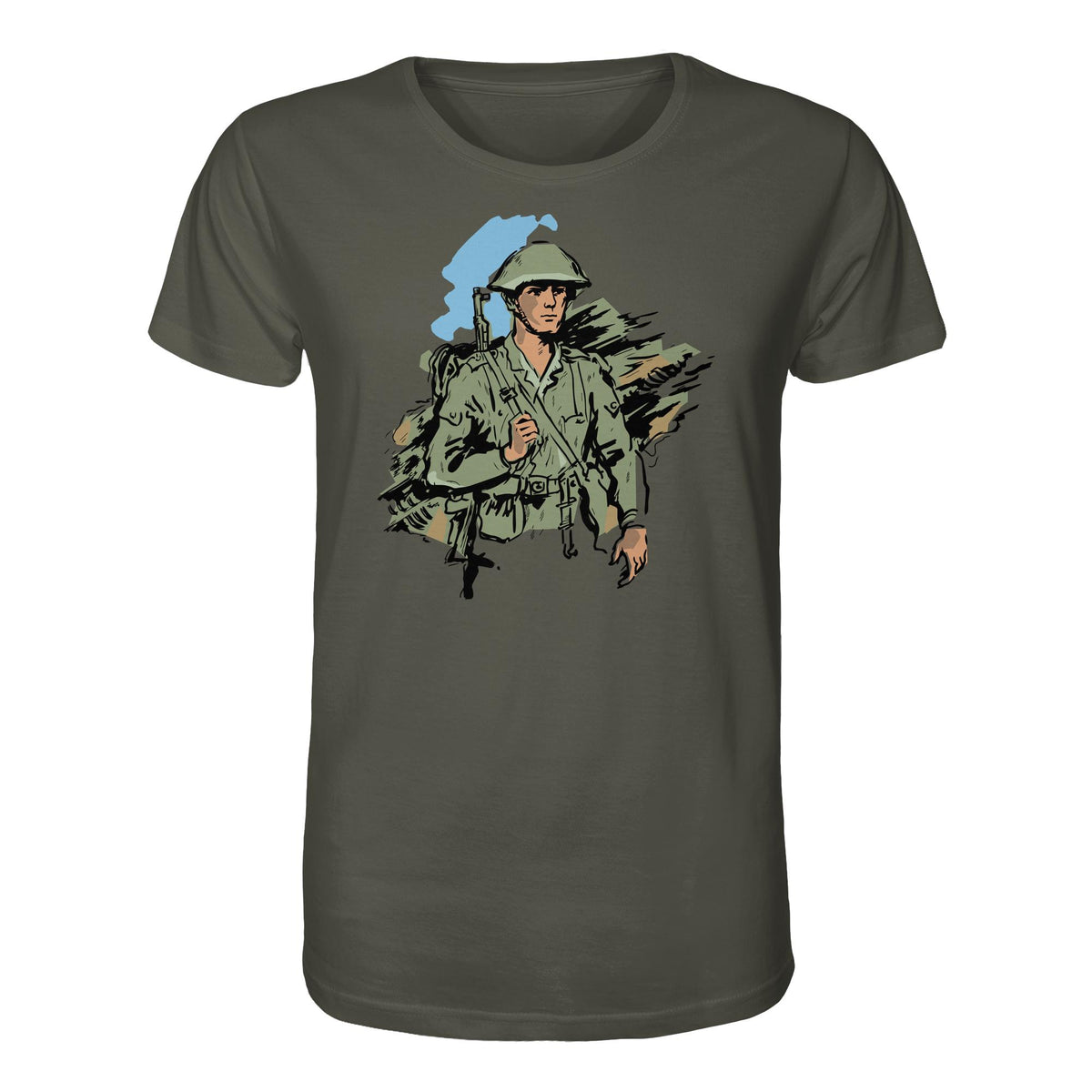 DDR Ostalgie Bio-Shirt Unisex • NVA-SOLDAT (ORIGINAL-ILLUSTRATION)