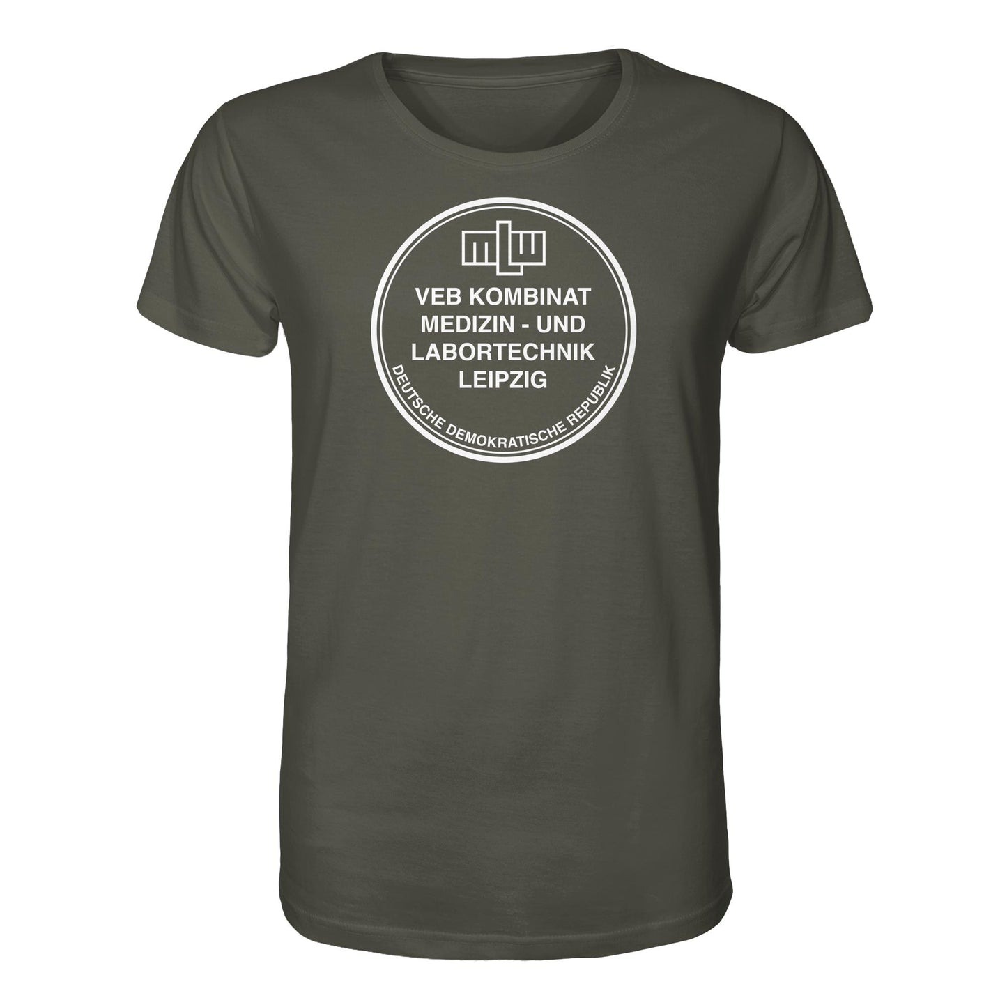 DDR Ostalgie Bio-Shirt Unisex • MLW VEB KOMBINAT MEDIZIN- UND LABORTECHNIK LEIPZIG