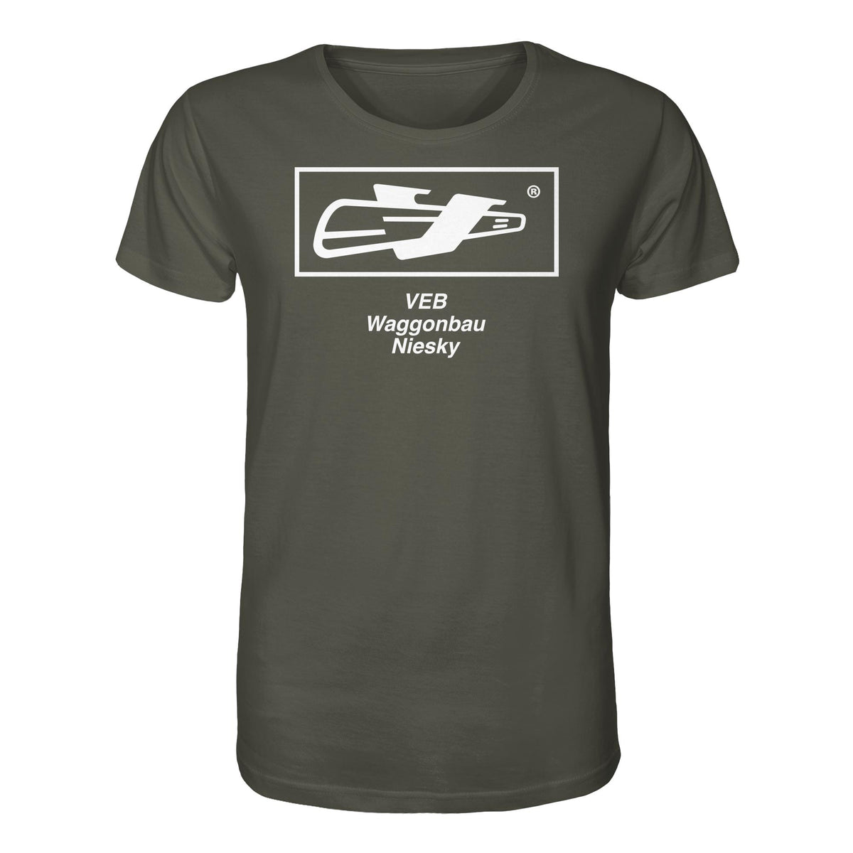 DDR Ostalgie Bio-Shirt Unisex • VEB WAGGONBAU NIESKY