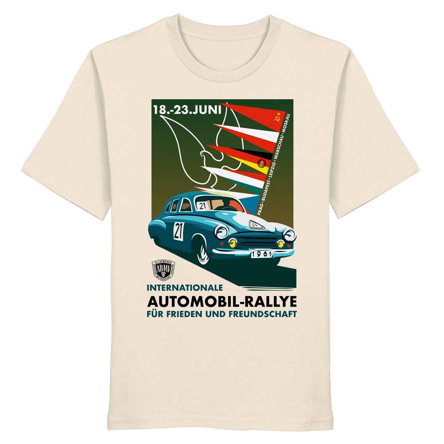 ORGANIC BIO SHIRT UNISEX • INTERNATIONALE RALLYE WARTBURG 1961 (ORIGINAL-PLAKAT)