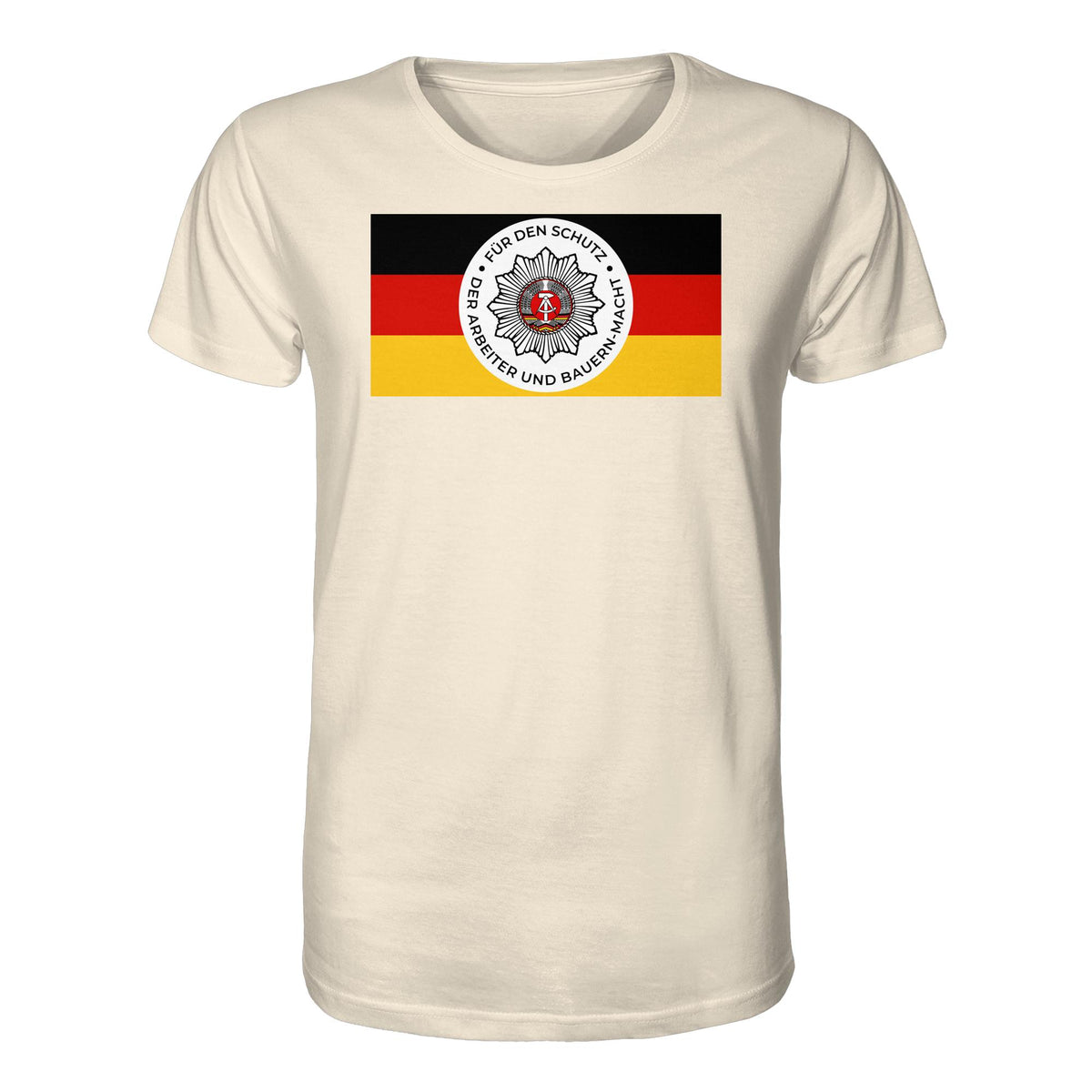 DDR Ostalgie Bio-Shirt Unisex • NVA - FÜR DEN SCHUTZ DER ARBEITER- UND BAUERNMACHT (ORIGINAL BANDEROLE)