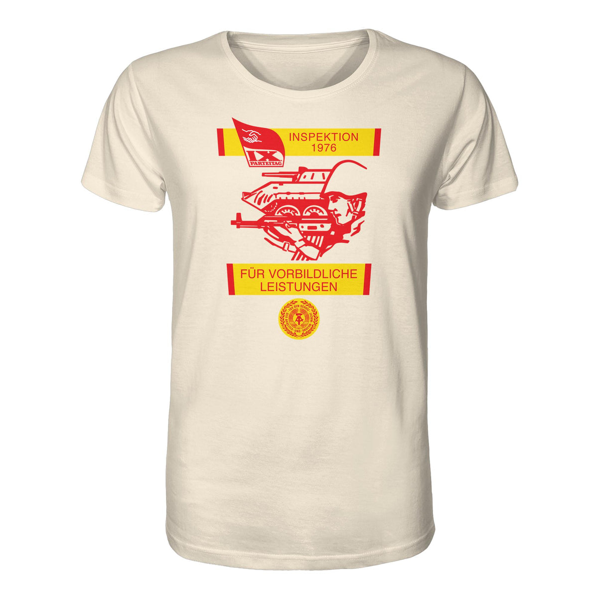 DDR Ostalgie Bio-Shirt Unisex • NVA - WIMPEL FÜR VORBILDLICHE LEISTUNGEN 1976