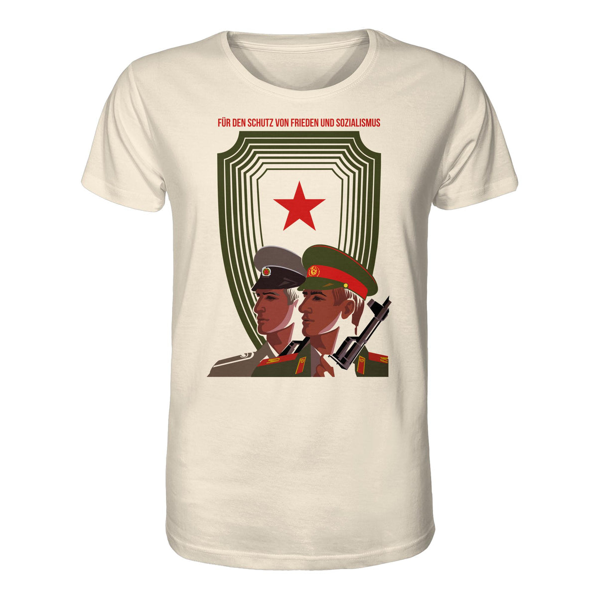 DDR Ostalgie Bio-Shirt Unisex • NVA UND CA - FÜR DEN SCHUTZ VON FRIEDEN