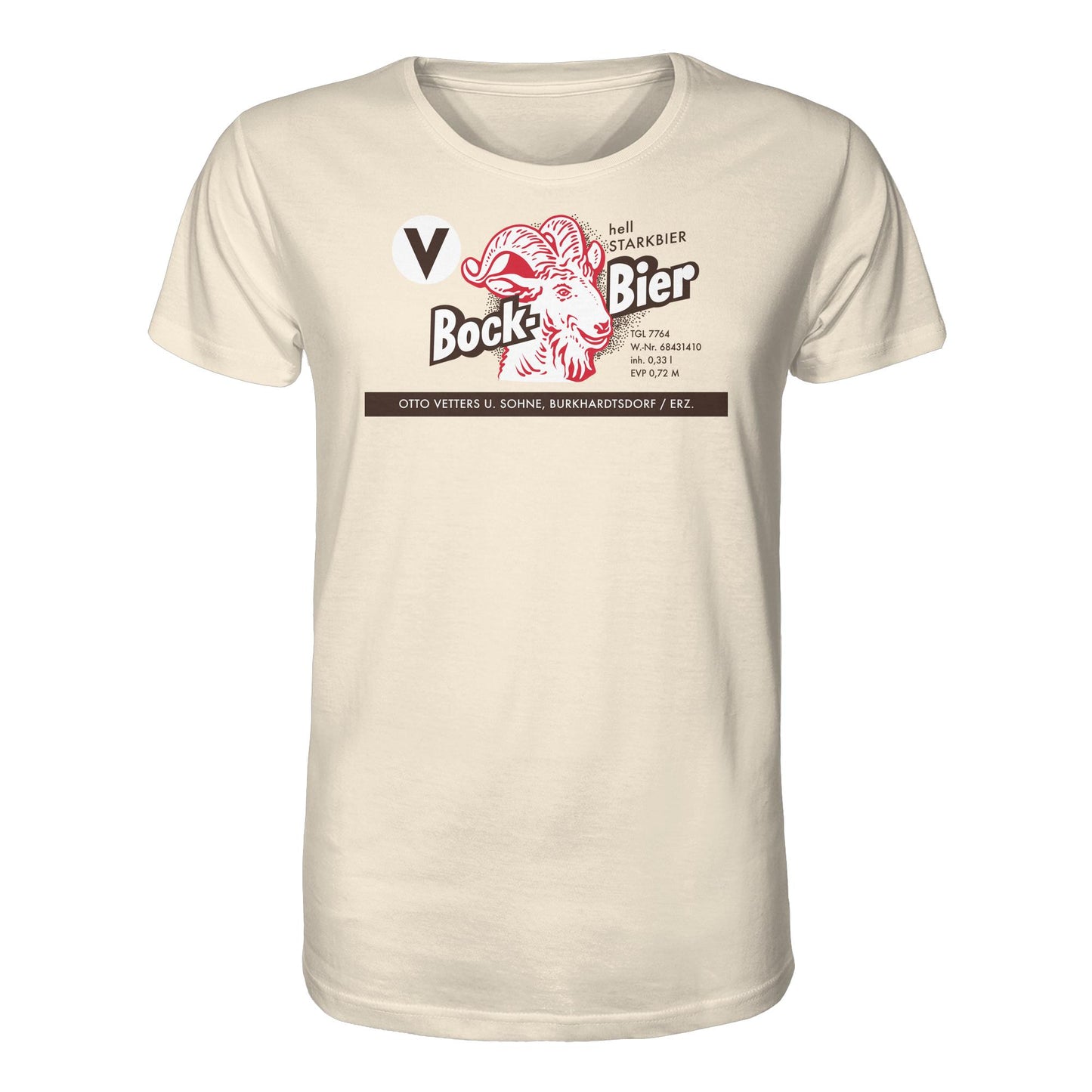 DDR Ostalgie Bio-Shirt Unisex • BOCKBIER - OTTO VETTERS ERZGEBIRGE