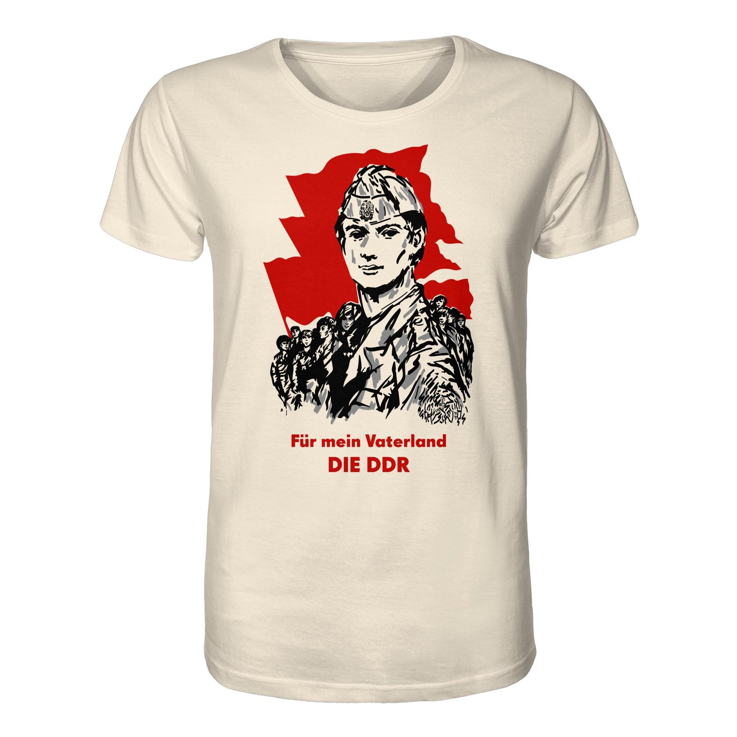 ORGANIC BIO SHIRT UNISEX • FÜR MEIN VATERLAND - DIE DDR (ORIGINAL GST-PLAKAT)
