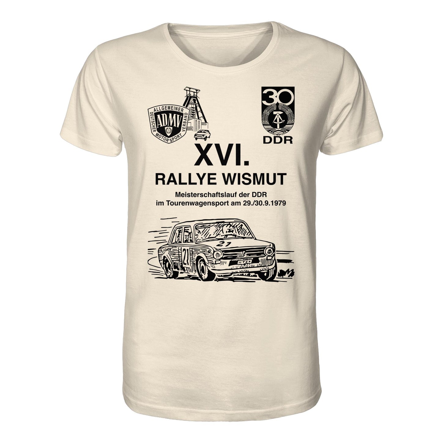ORGANIC BIO SHIRT UNISEX • 16. RALLYE WISMUT, MEISTERSCHAFTSLAUF DER DDR - 1979