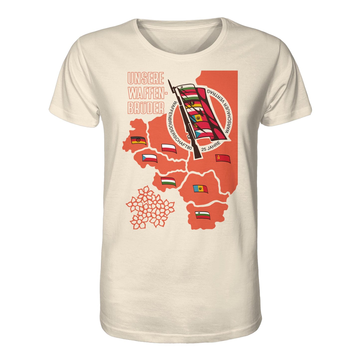 DDR Ostalgie Bio-Shirt Unisex • WAFFENBRÜDERSCHAFT80 - WARSCHAUER VERTRAG