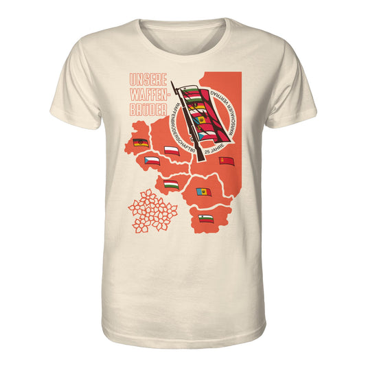 DDR Ostalgie Bio-Shirt Unisex • WAFFENBRÜDERSCHAFT80 - WARSCHAUER VERTRAG