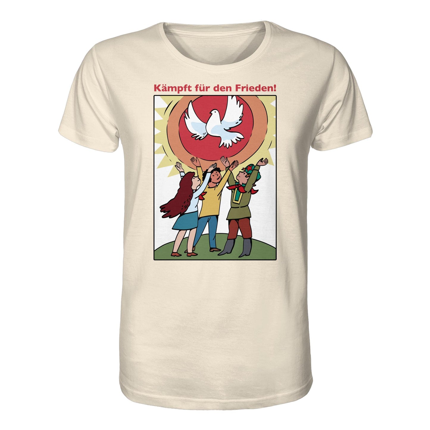 ORGANIC BIO SHIRT UNISEX • KÄMPFT FÜR DEN FRIEDEN! (DDR-ORIGINAL-PLAKAT)