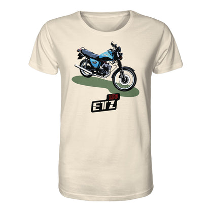 ORGANIC BIO SHIRT UNISEX • MZ ETZ 150 BLAU (ORIGINAL DDR-PLAKAT)
