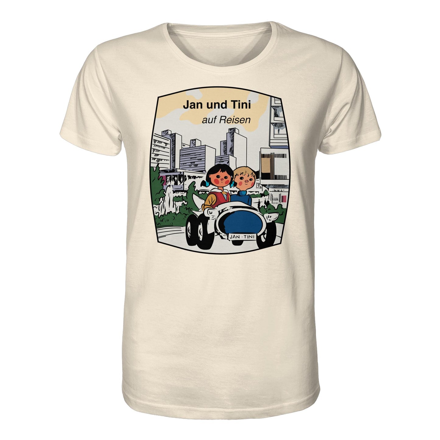 DDR Ostalgie Bio-Shirt Unisex • JAN UND TINI AUF REISEN (ORIGINAL QUARTETT)