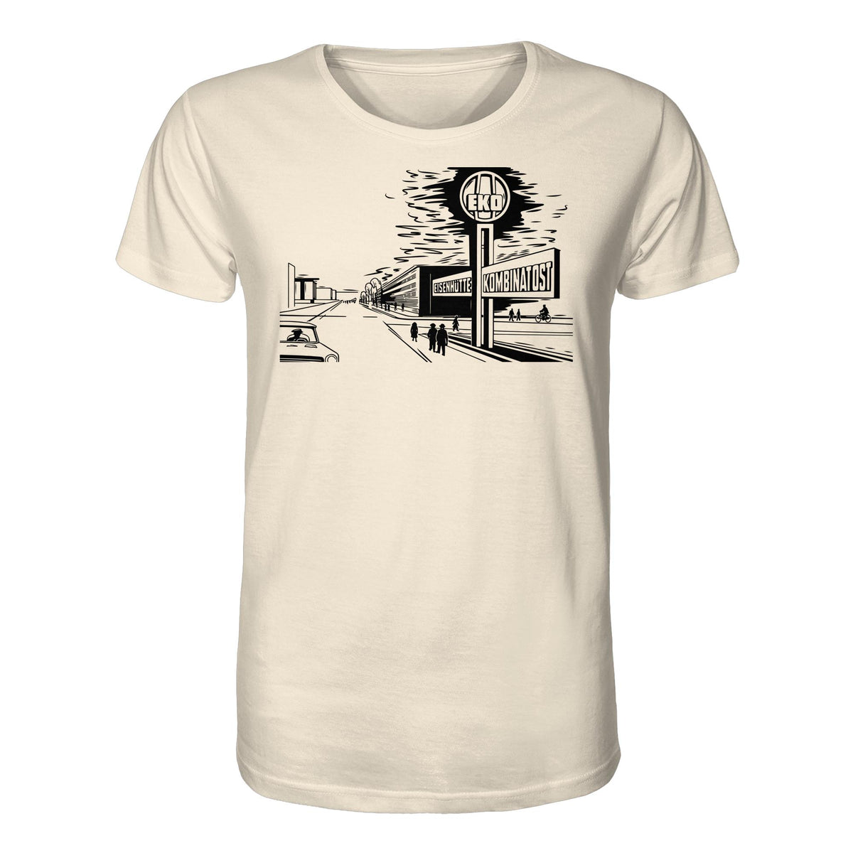 DDR Ostalgie Bio-Shirt Unisex • EISENHÜTTENKOMBINAT OST (EKO) - ORIGINAL POSTSTEMPEL
