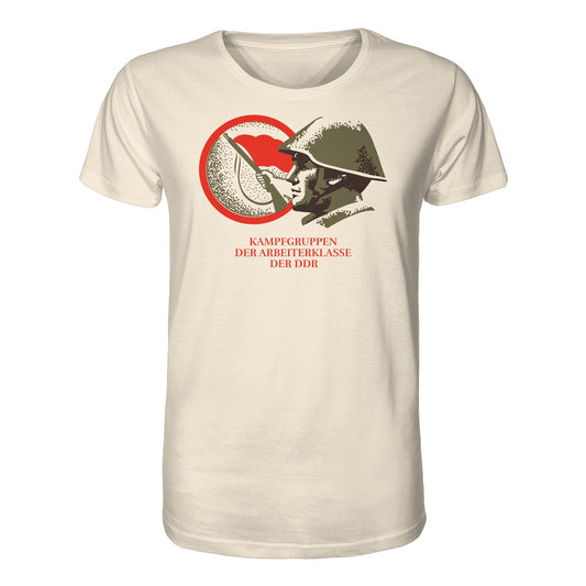 DDR Ostalgie Bio-Shirt Unisex • KAMPFGRUPPEN DER ARBEITERKLASSE (ORIGINAL BRIEFMARKE)