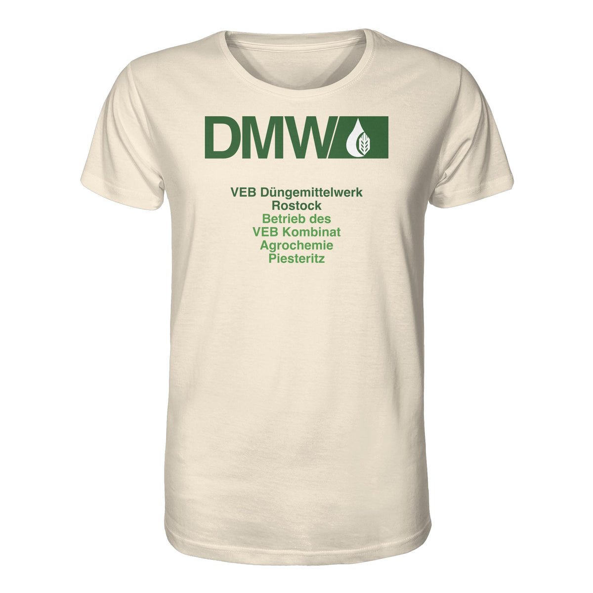 DDR Ostalgie Bio-Shirt Unisex • VEB DÜNGEMITTELWERK ROSTOCK