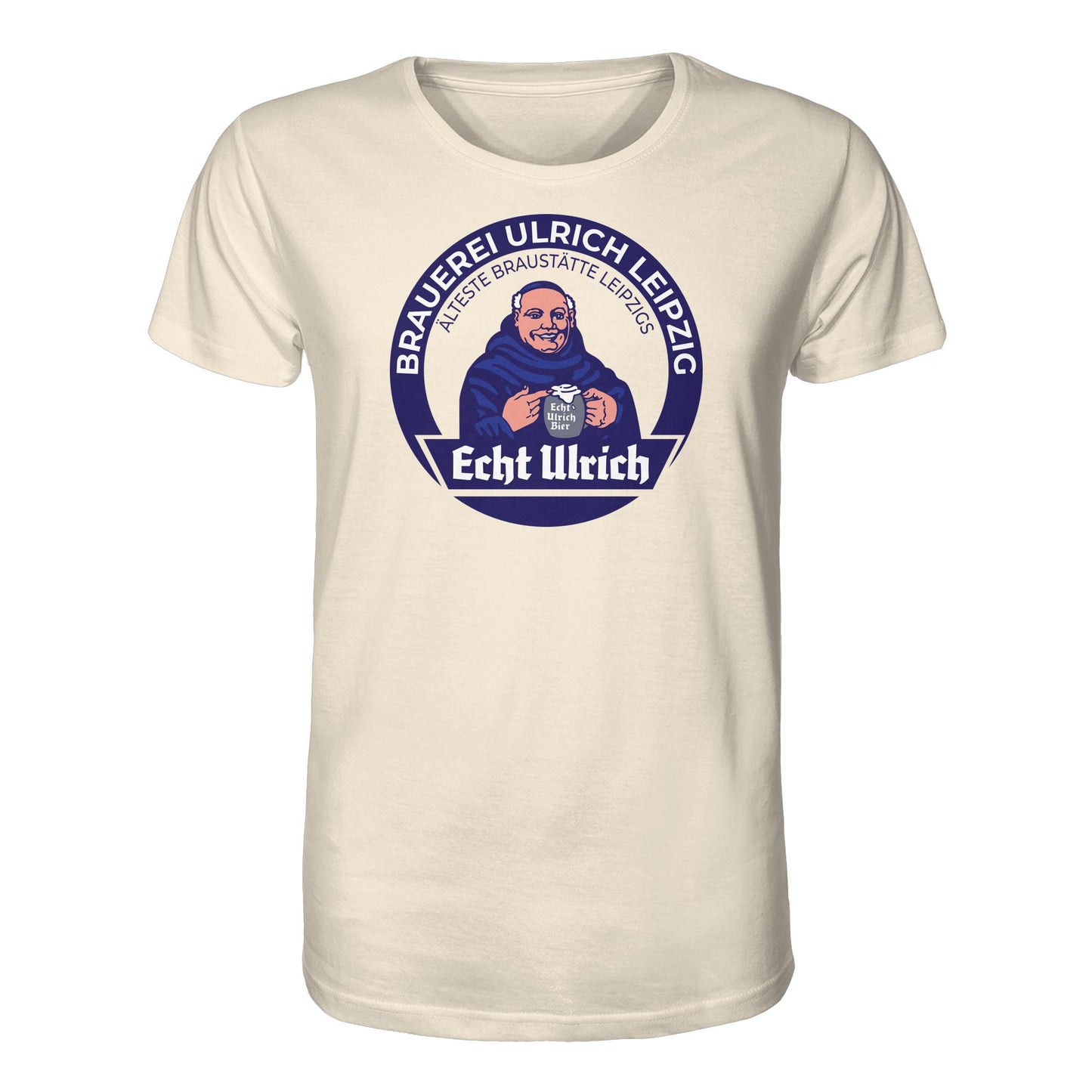 DDR Ostalgie Bio-Shirt Unisex • ECHT ULRICH BIER LEIPZIG (ORIGINAL BIERDECKEL)