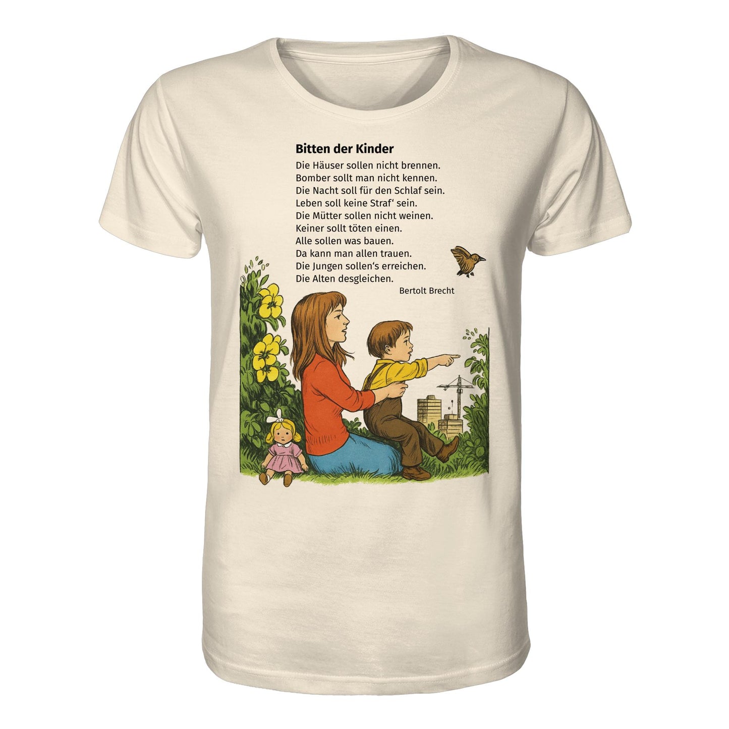 DDR Ostalgie Bio-Shirt Unisex • BITTEN DER KINDER - UNSERE FIBEL