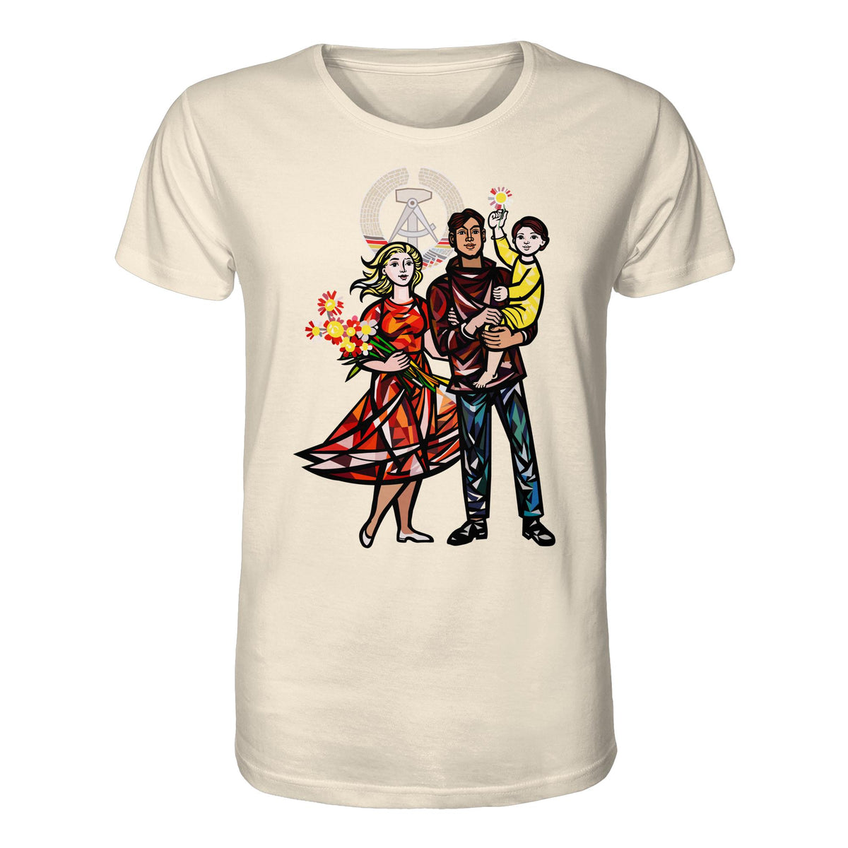 DDR Ostalgie Bio-Shirt Unisex • WALTER WOMACKA - UNSERE FAMILIE (STAATSRATSGEBÄUDE, Aus der Geschichte der Deutschen Arbeiterbewegung, 1964)