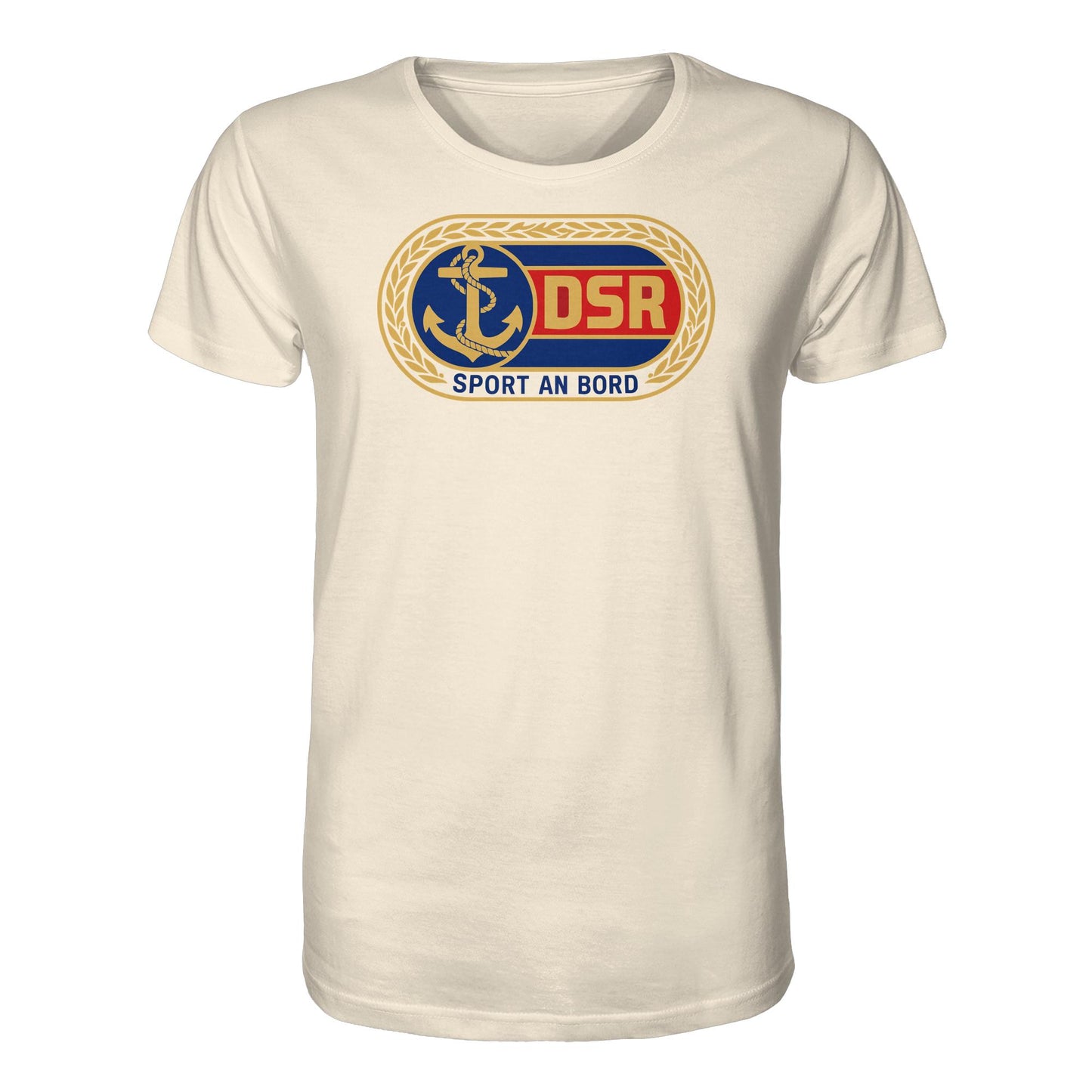 DDR Ostalgie Bio-Shirt Unisex • DSR - SPORT AN BORD (ORIGINAL ANSTECKER)