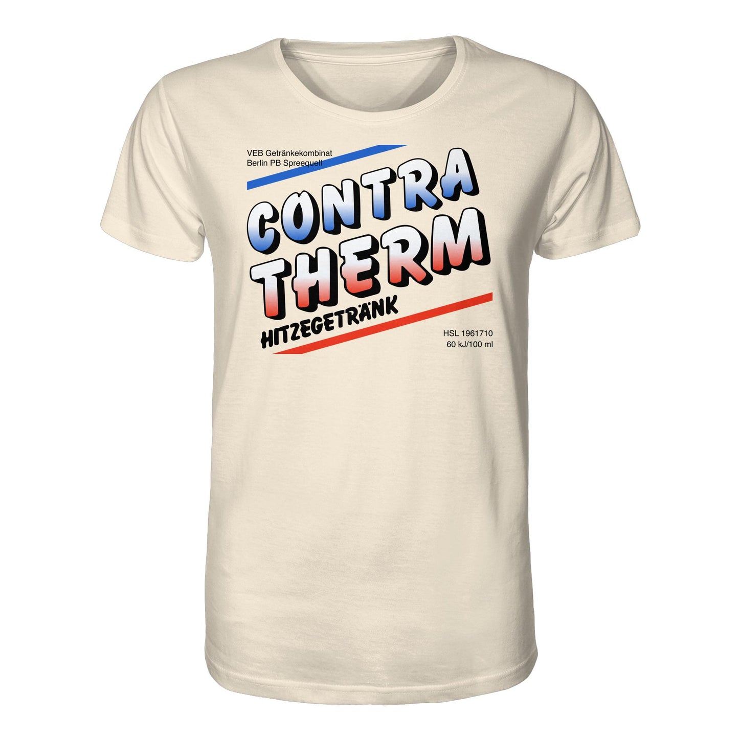 DDR Ostalgie Bio-Shirt Unisex • CONTRA THERM - VEB GETRÄNKEKOMBINAT BERLIN SPREEQUELL