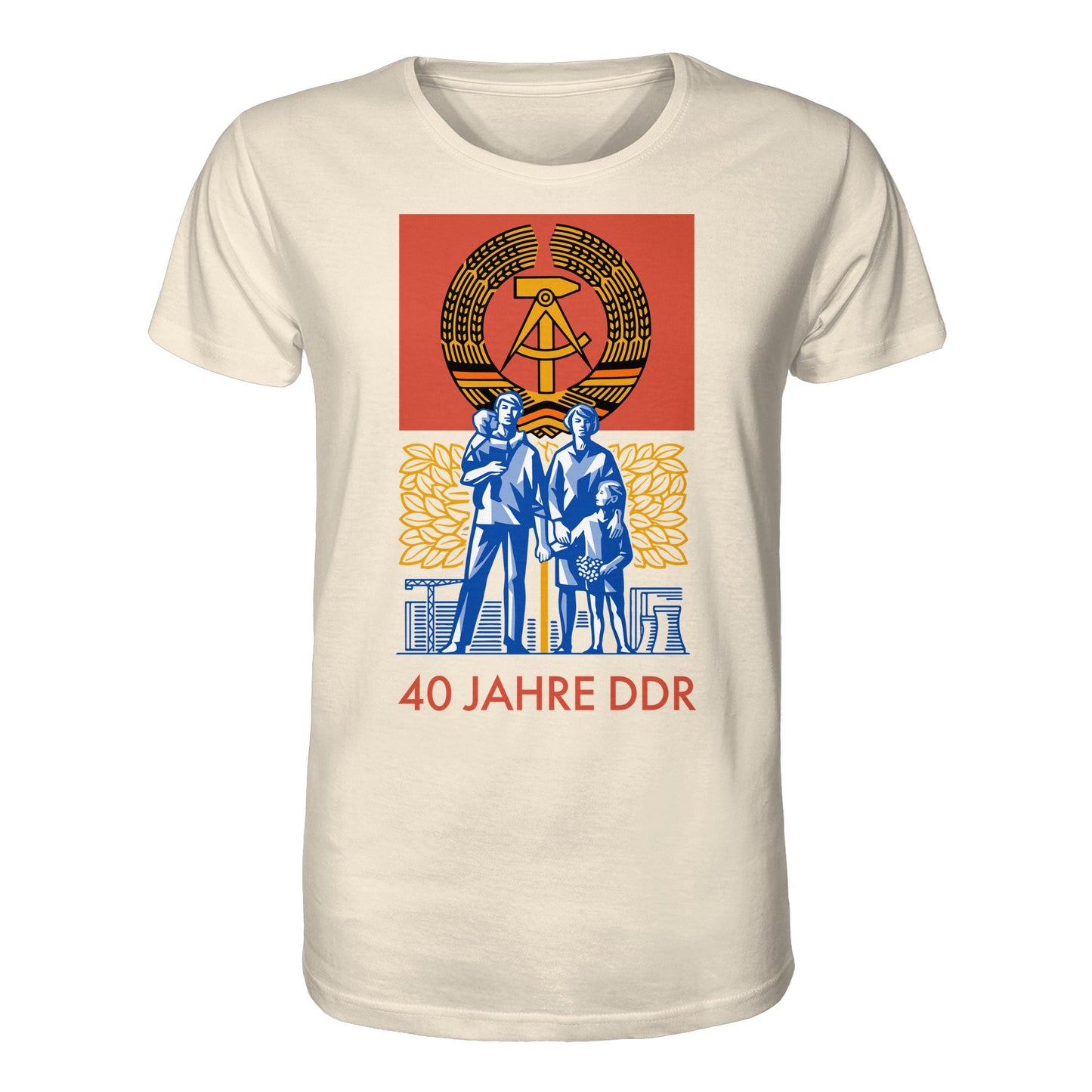 DDR Ostalgie Bio-Shirt Unisex • 40 JAHRE DDR (BRIEFMARKE)
