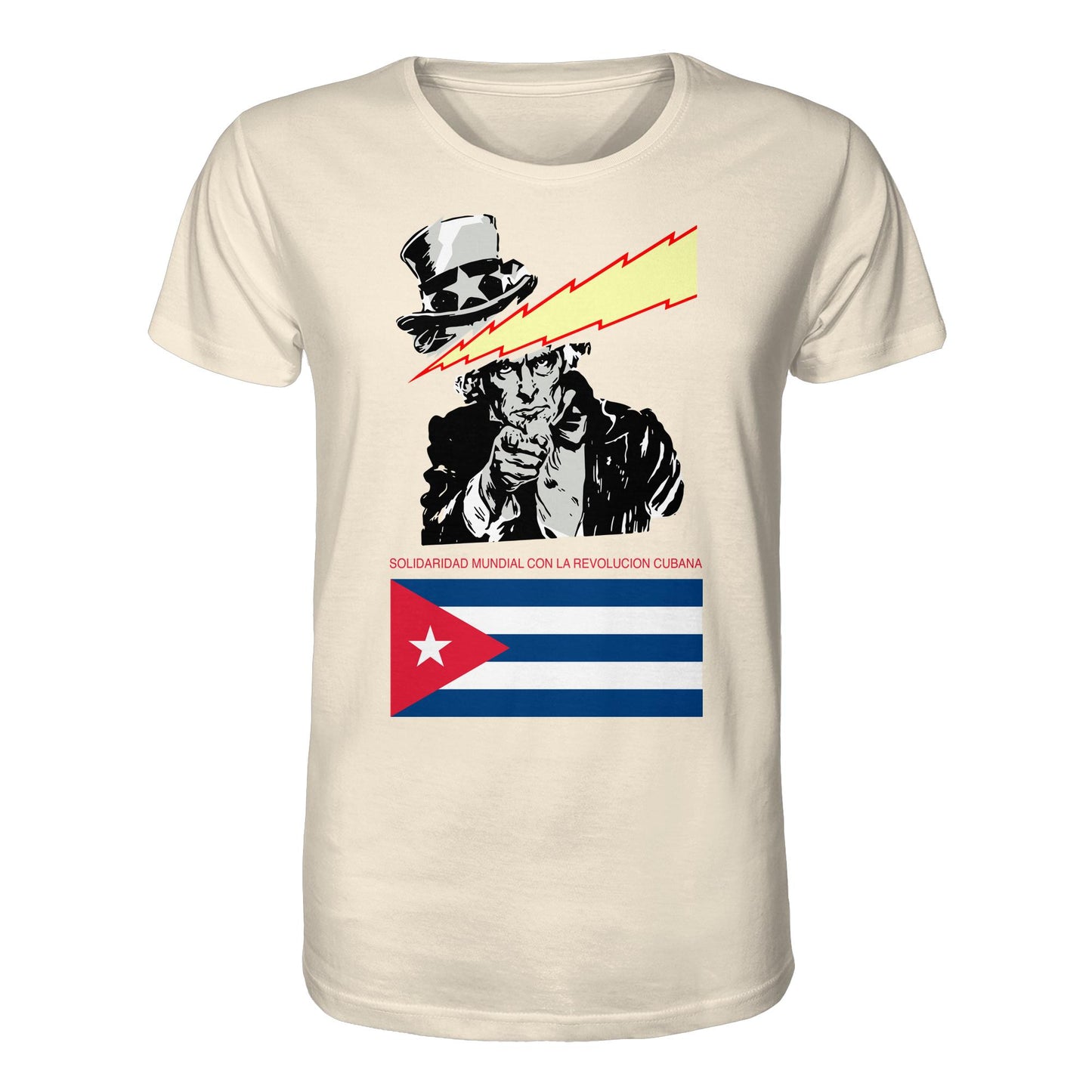 DDR Ostalgie Bio-Shirt Unisex • SOLIDARITÄT MIT DER KUBANISCHEN REVOLUTION (ORIGINAL POSTER)