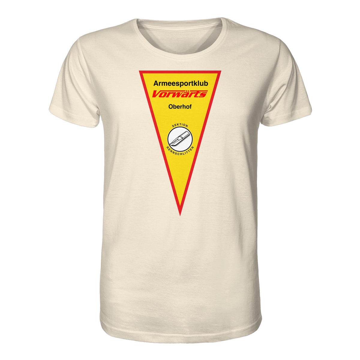 DDR Ostalgie Bio-Shirt Unisex • ARMEESPORTKLUB VORWÄRTS OBERHOF - RENNSCHLITTEN
