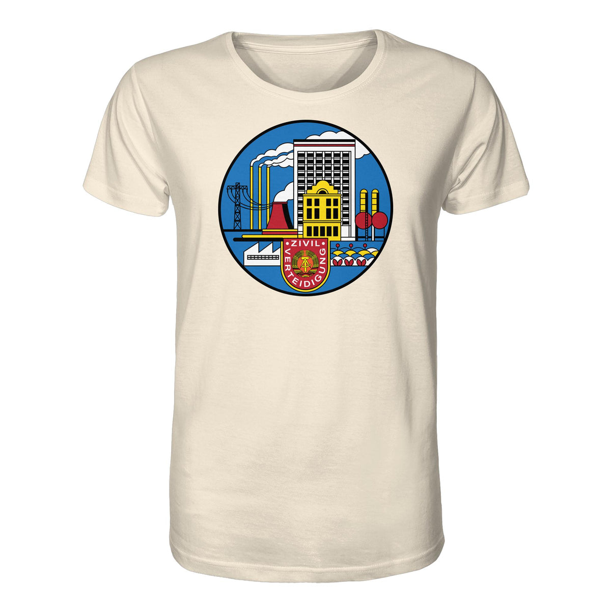 DDR Ostalgie Bio-Shirt Unisex • DDR ZIVILVERTEIDIGUNG (ORIGINAL GLAS-DESIGN)