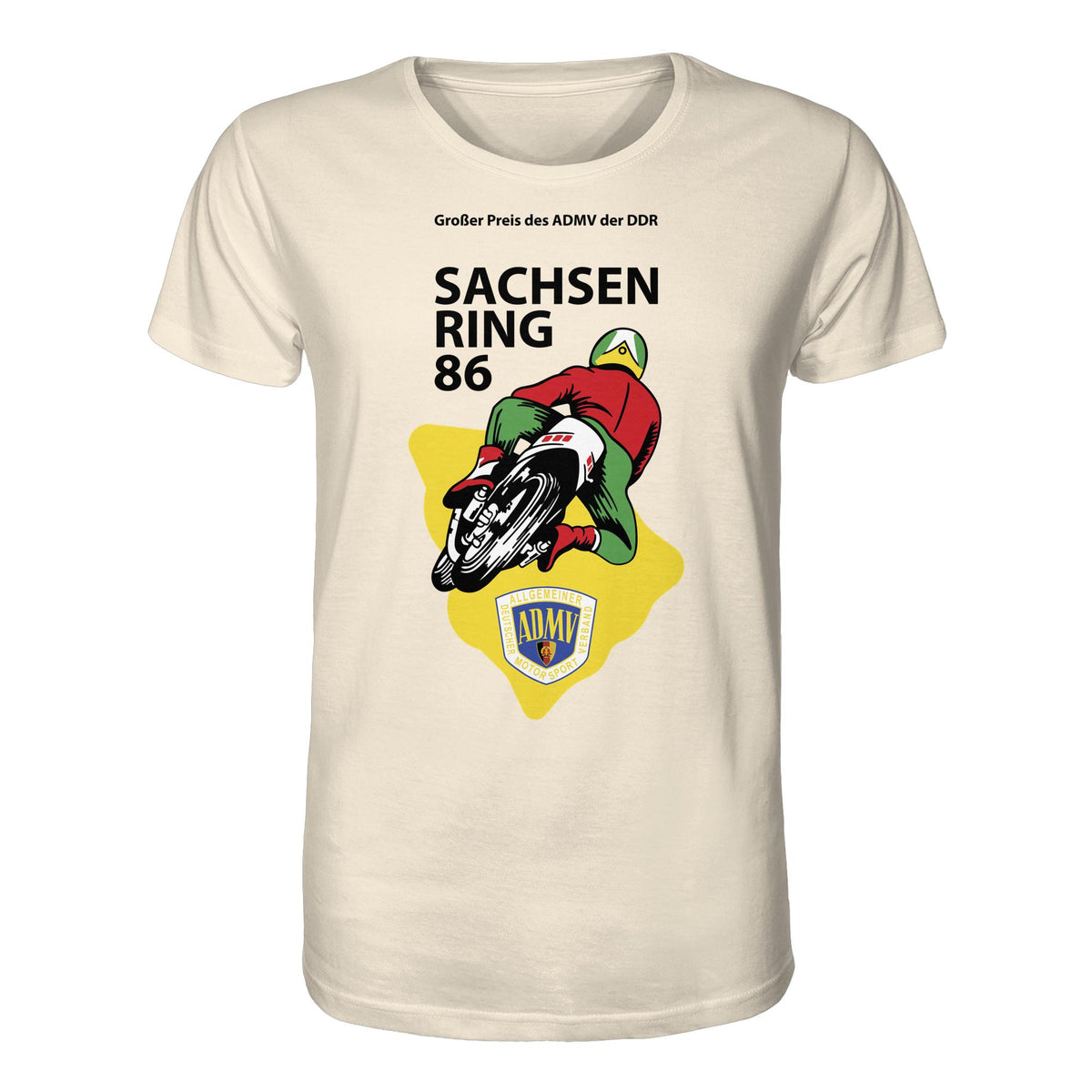 DDR Ostalgie Bio-Shirt Unisex • GROSSER PREIS DER DDR - SACHSENRING 1986