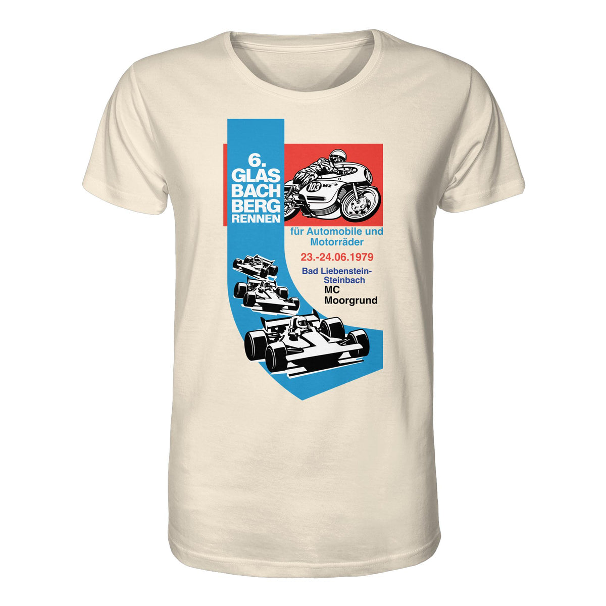 DDR Ostalgie Bio-Shirt Unisex • 6. GLASBACHBERGRENNEN 1979