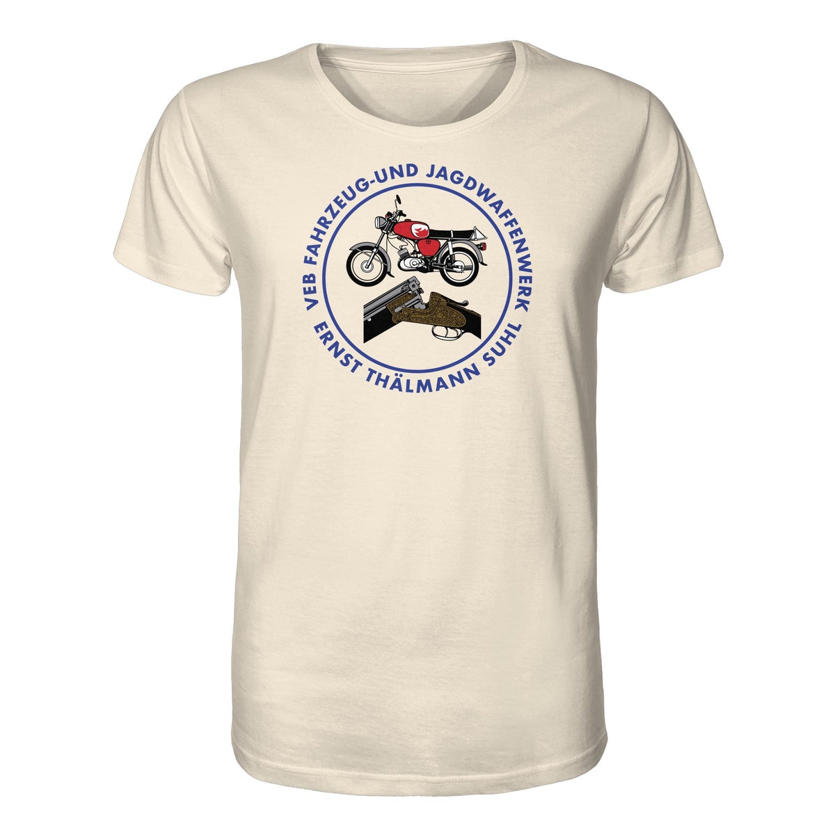 DDR Ostalgie Bio-Shirt Unisex • VEB SUHL ERNST-THÄLMANN-WERK (LOGO 1980ER)
