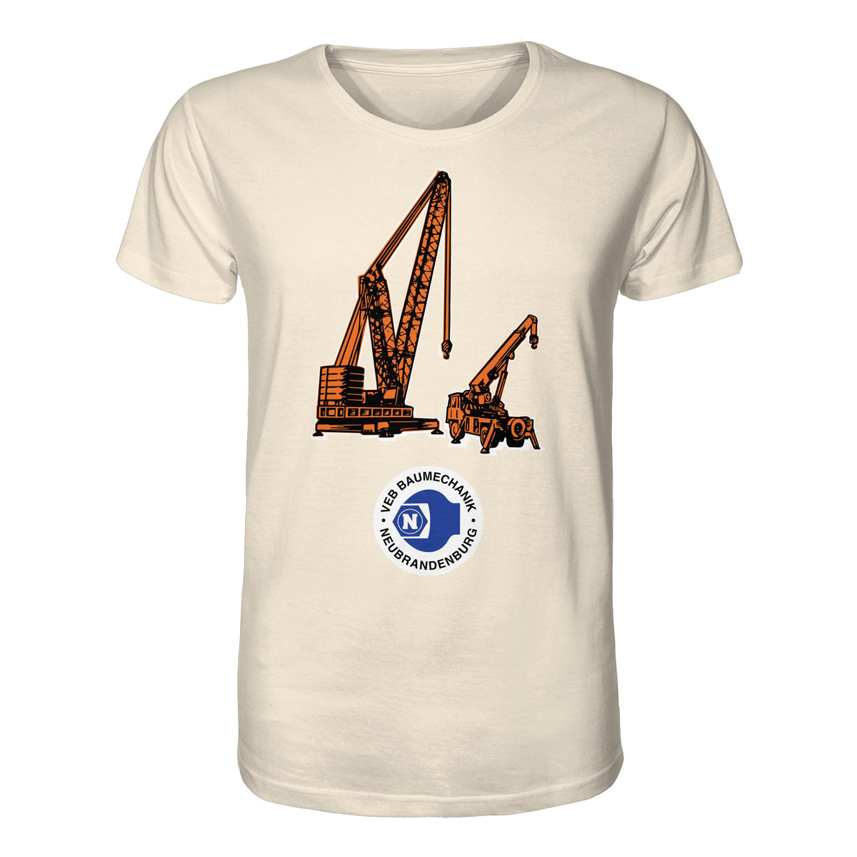 DDR Ostalgie Bio-Shirt Unisex • VEB BAUMECHANIK NEUBRANDENBURG