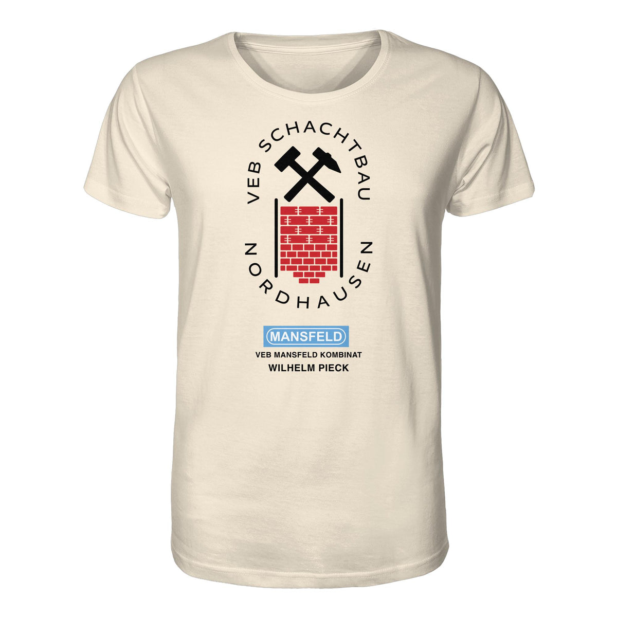 DDR Ostalgie Bio-Shirt Unisex • VEB SCHACHTBAU NORDHAUSEN - VEB MANSFELD KOMBINAT
