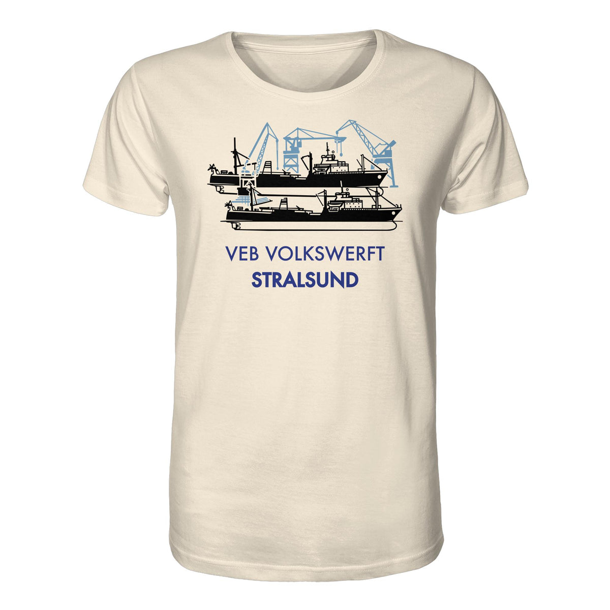 DDR Ostalgie Bio-Shirt Unisex • VEB VOLKSWERFT STRALSUND