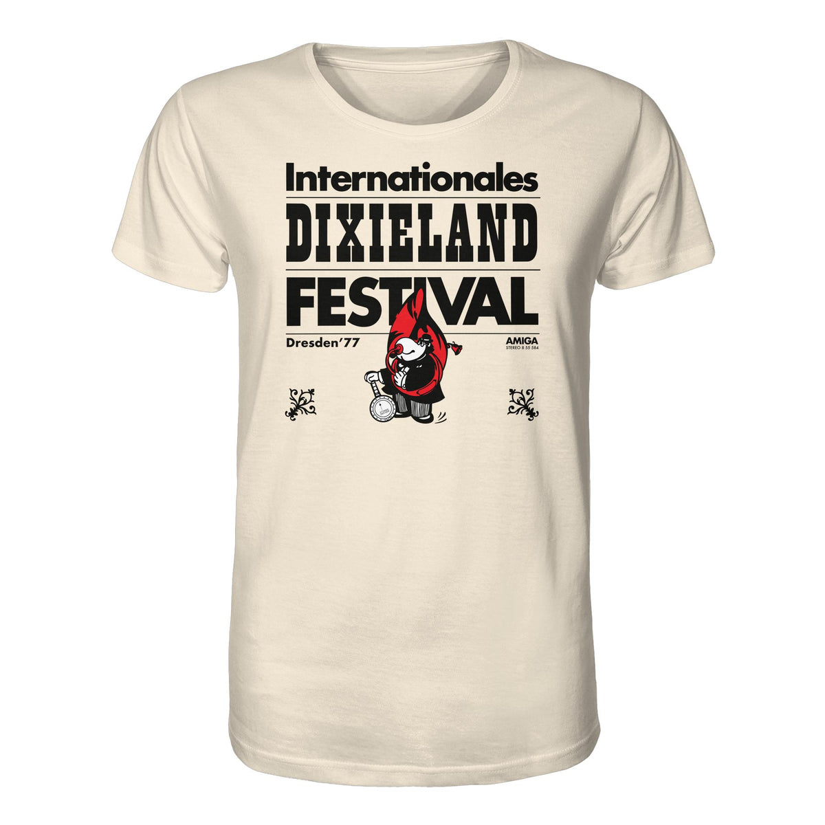 DDR Ostalgie Bio-Shirt Unisex • INTERNATIONALES DIXIELAND FESTIVAL DRESDEN 1977