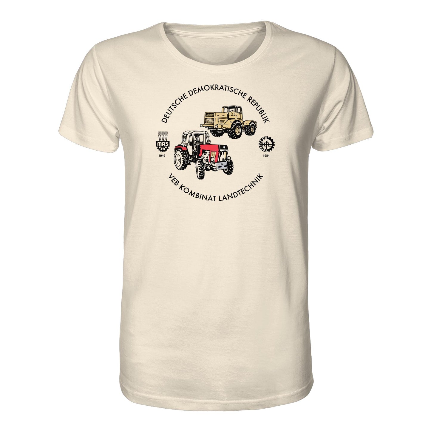 DDR Ostalgie Bio-Shirt Unisex • VEB KOMBINAT LANDTECHNIK (ORIGINAL GEDÄCHTNISTELLER)