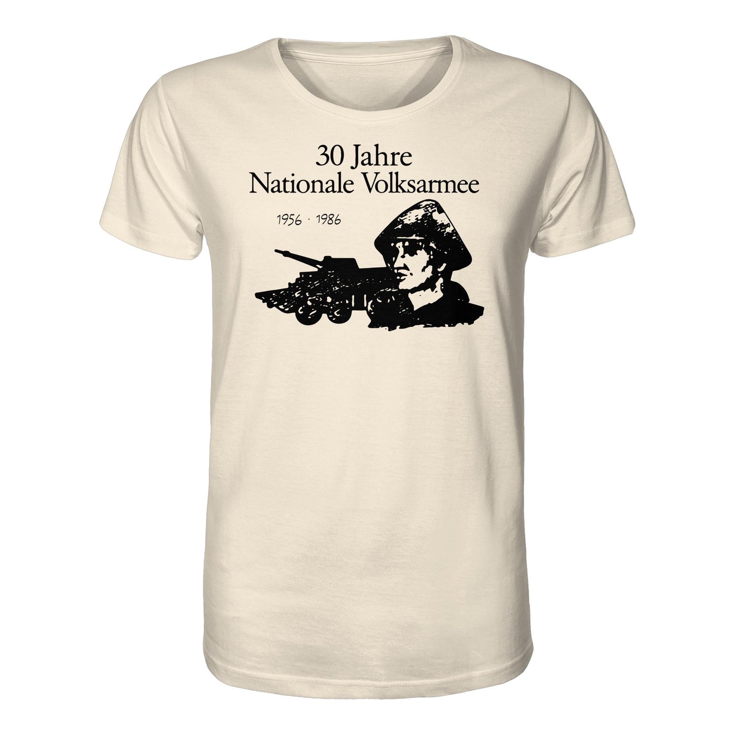 DDR Ostalgie Bio-Shirt Unisex • 30 JAHRE NATIONALE VOLKSARMEE (ORIGINAL BRIEFMARKE)