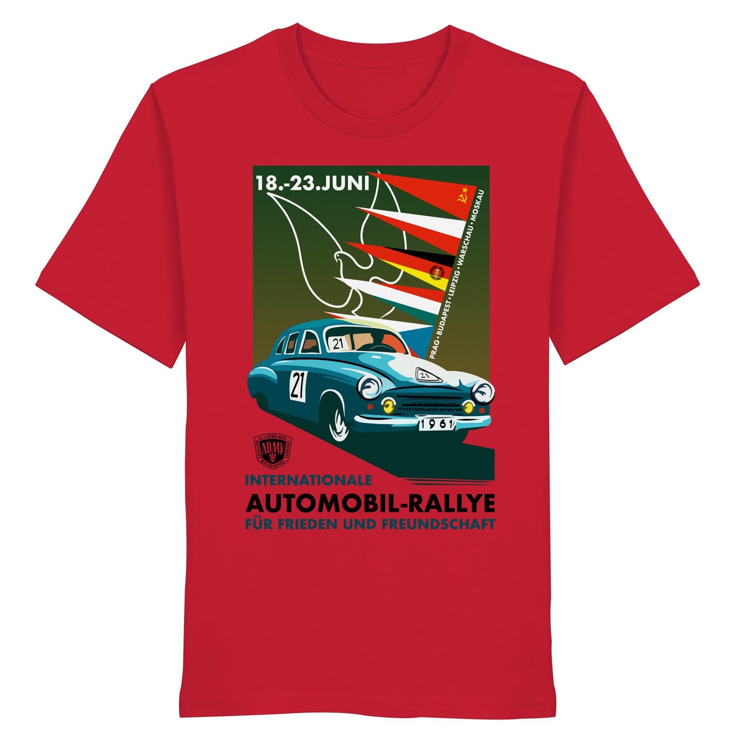 ORGANIC BIO SHIRT UNISEX • INTERNATIONALE RALLYE WARTBURG 1961 (ORIGINAL-PLAKAT)