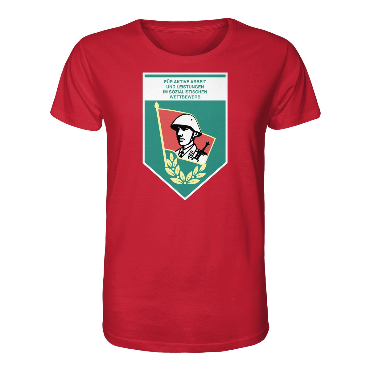 DDR Ostalgie Bio-Shirt Unisex • FÜR AKTIVE LEISTUNG UND ARBEIT (ORIGINAL WIMPEL)