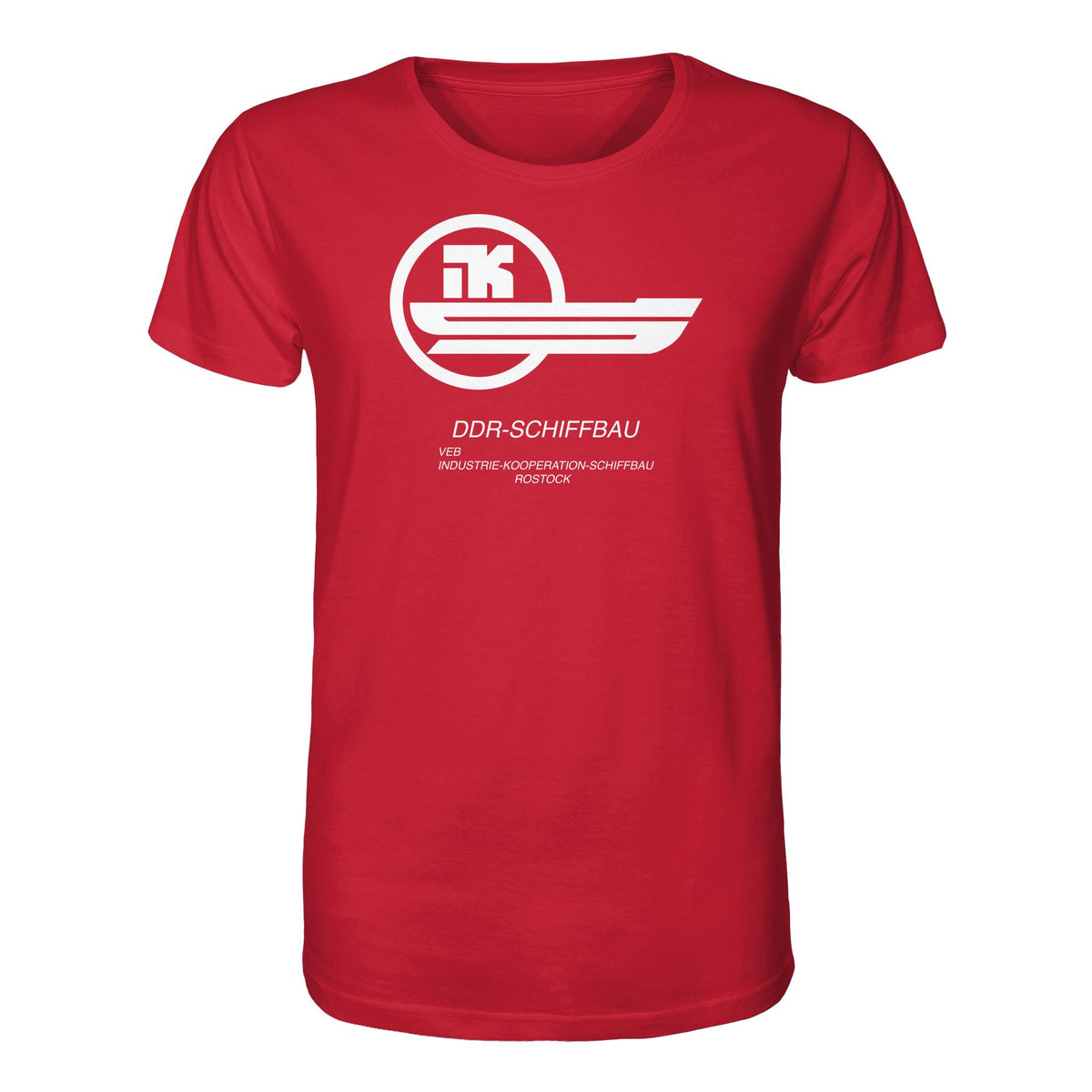 DDR Ostalgie Bio-Shirt Unisex • VEB INDUSTRIE-KOOPERATION SCHIFFBAU ROSTOCK