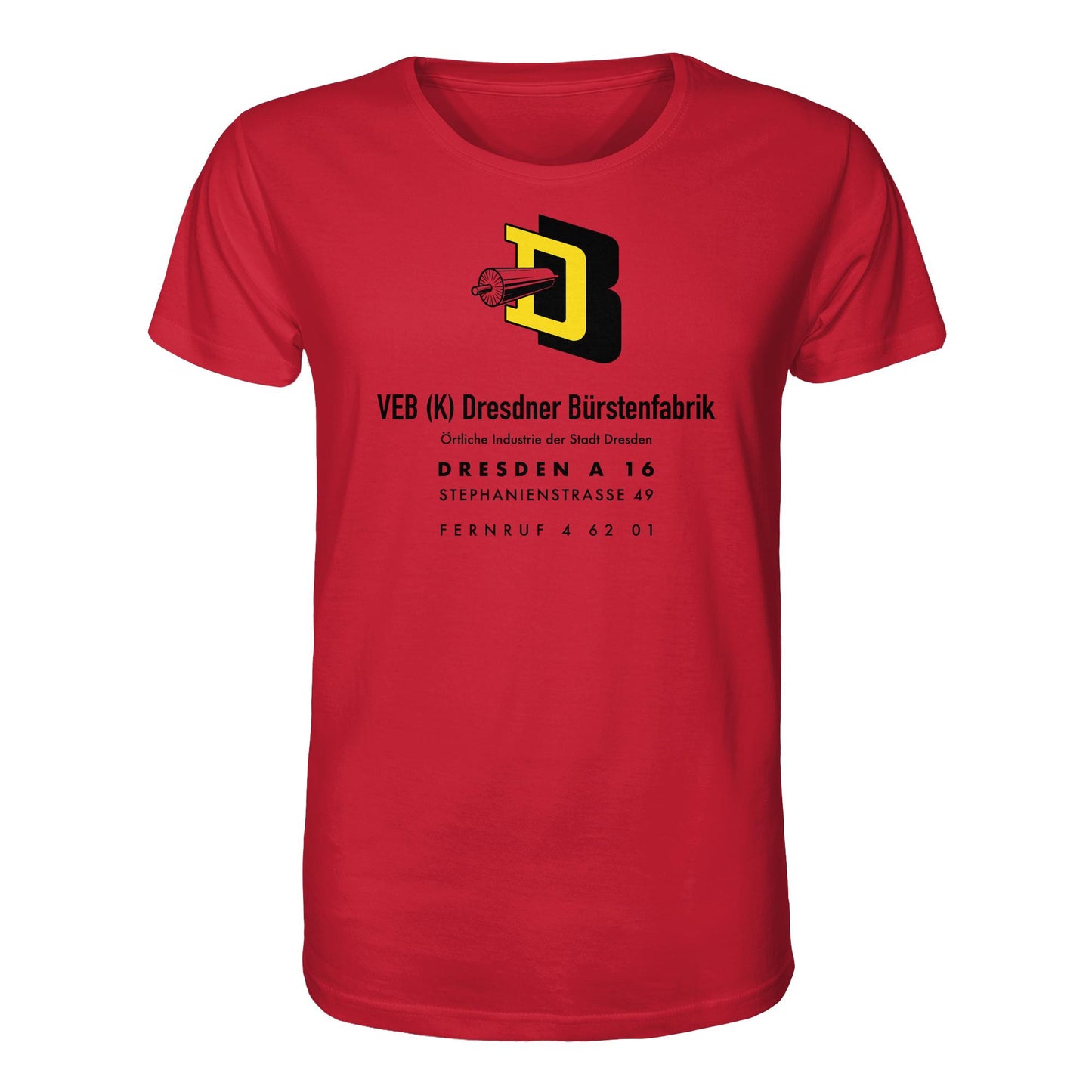 DDR Ostalgie Bio-Shirt Unisex • VEB DRESDNER BÜRSTENFABRIK