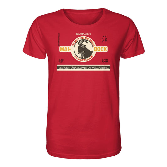 DDR Ostalgie Bio-Shirt Unisex • VEB GETRÄNKEKOMBINAT MAGDEBURG - MAIBOCK, VEB BRAU- UND MALZUNION HADMERSLEBEN