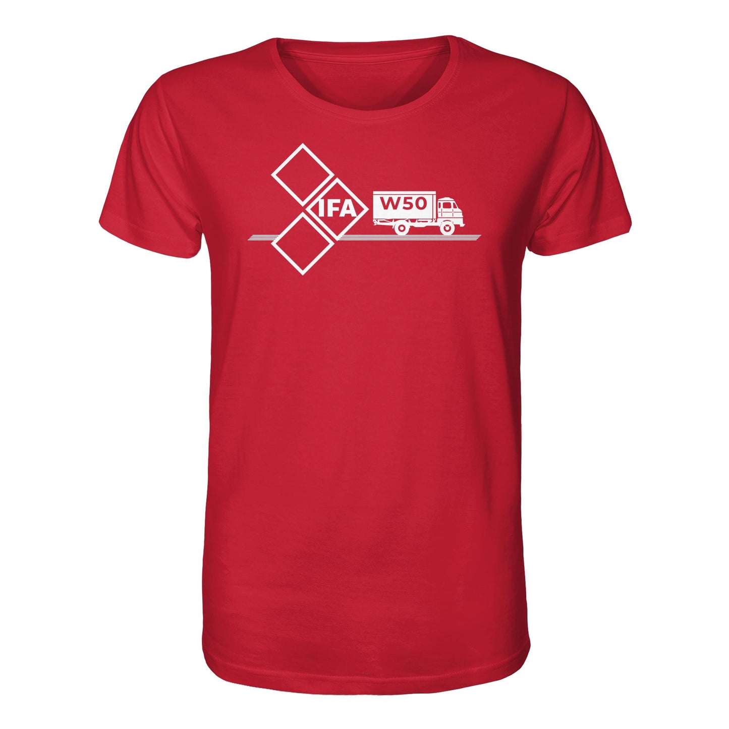 DDR Ostalgie Bio-Shirt Unisex • IFA W50 (ORIGINAL SCHILD)