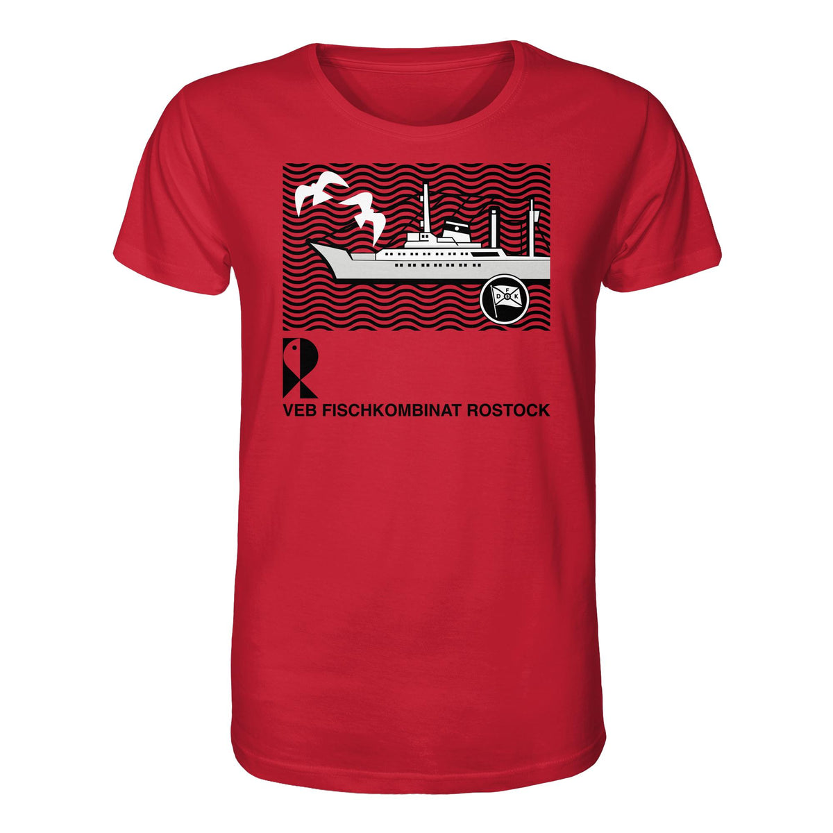 DDR Ostalgie Bio-Shirt Unisex • VEB FISCHKOMBINAT ROSTOCK