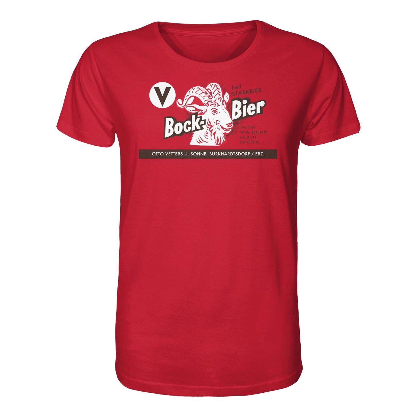 DDR Ostalgie Bio-Shirt Unisex • BOCKBIER - OTTO VETTERS ERZGEBIRGE