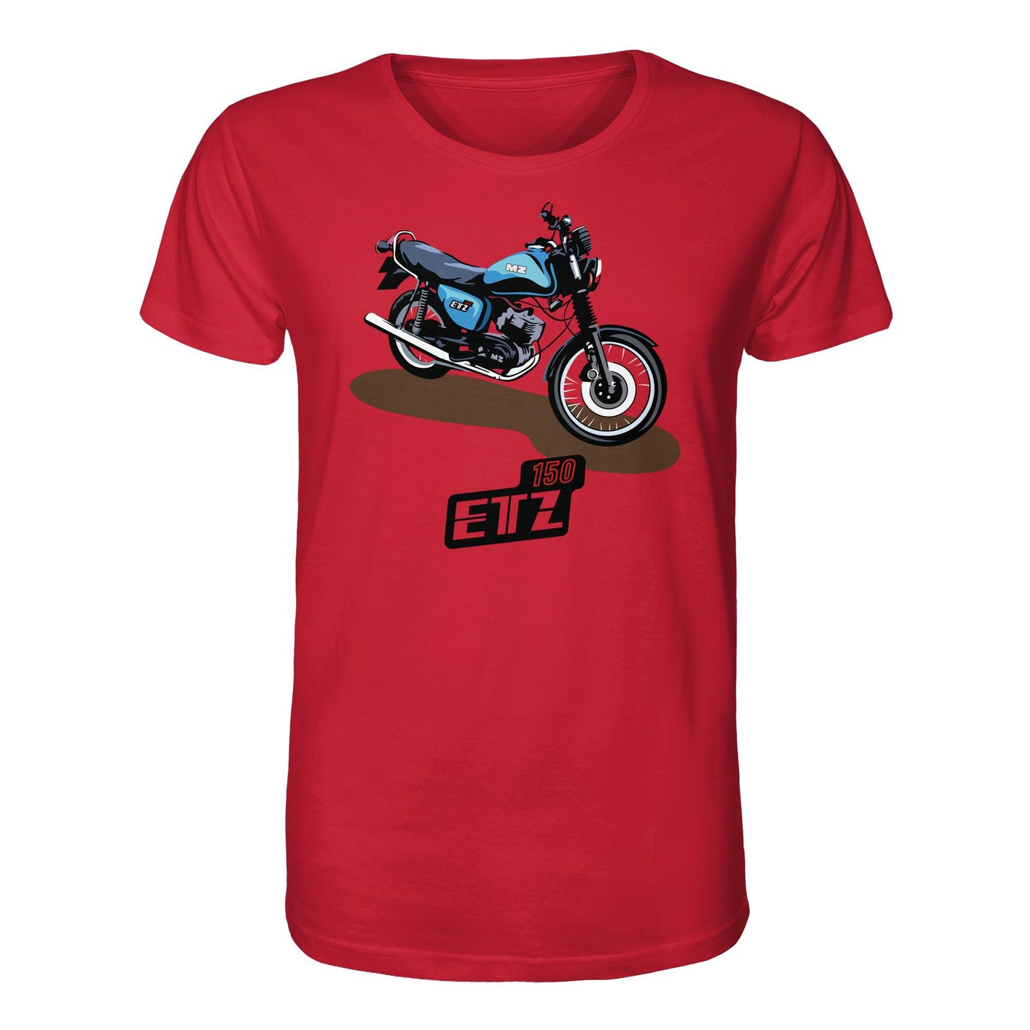 ORGANIC BIO SHIRT UNISEX • MZ ETZ 150 BLAU (ORIGINAL DDR-PLAKAT)
