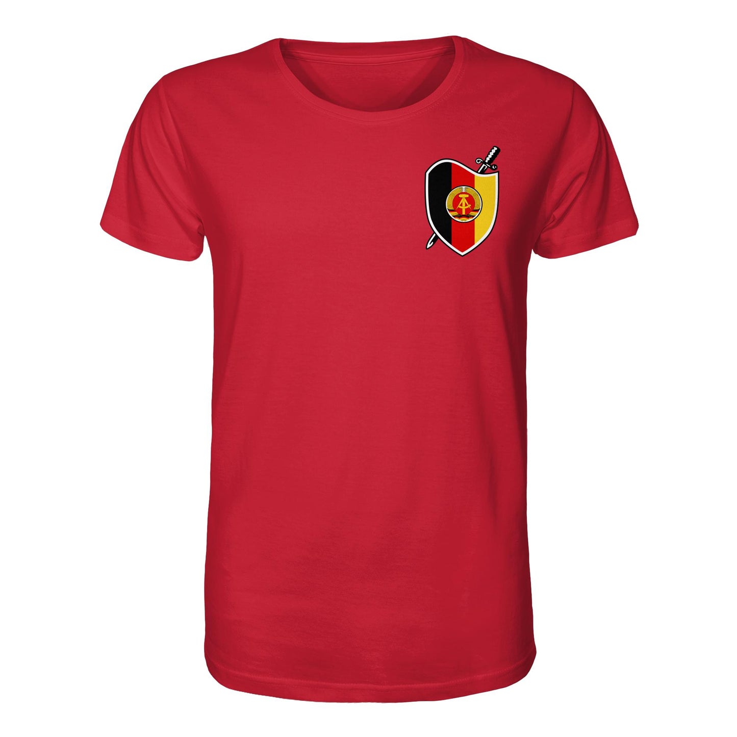 DDR Ostalgie Bio-Shirt Unisex • SIGNÉ STAATSSICHERHEIT (BRUST)