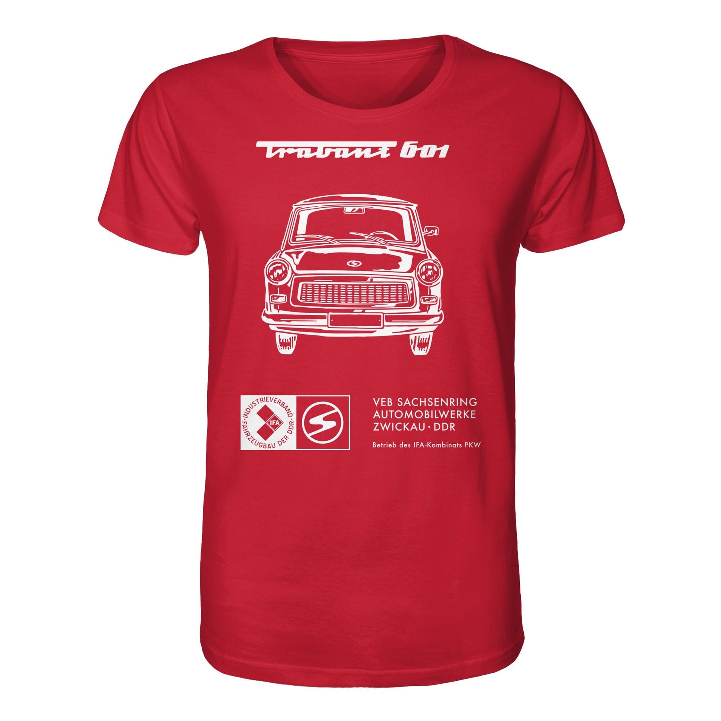 DDR Ostalgie Bio-Shirt Unisex • TRABANT 601 (ORIGINAL TITEL BETRIEBSANLEITUNG)